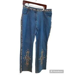 New York Embellished Boot Cut Jeans Sz.12